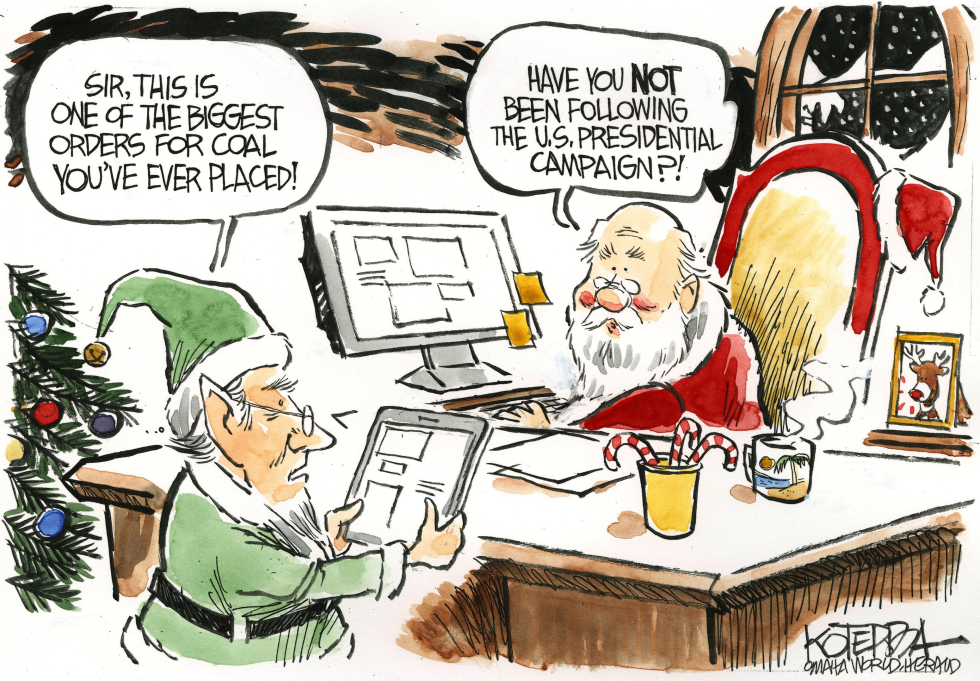  SANTA ORDERS COAL by Jeff Koterba