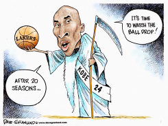 KOBE BRYANT RETIRING by Dave Granlund