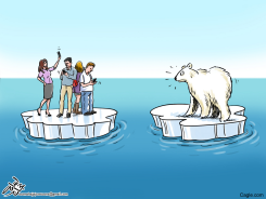 CLIMATE CHANGE  PEOPLE by Osama Hajjaj