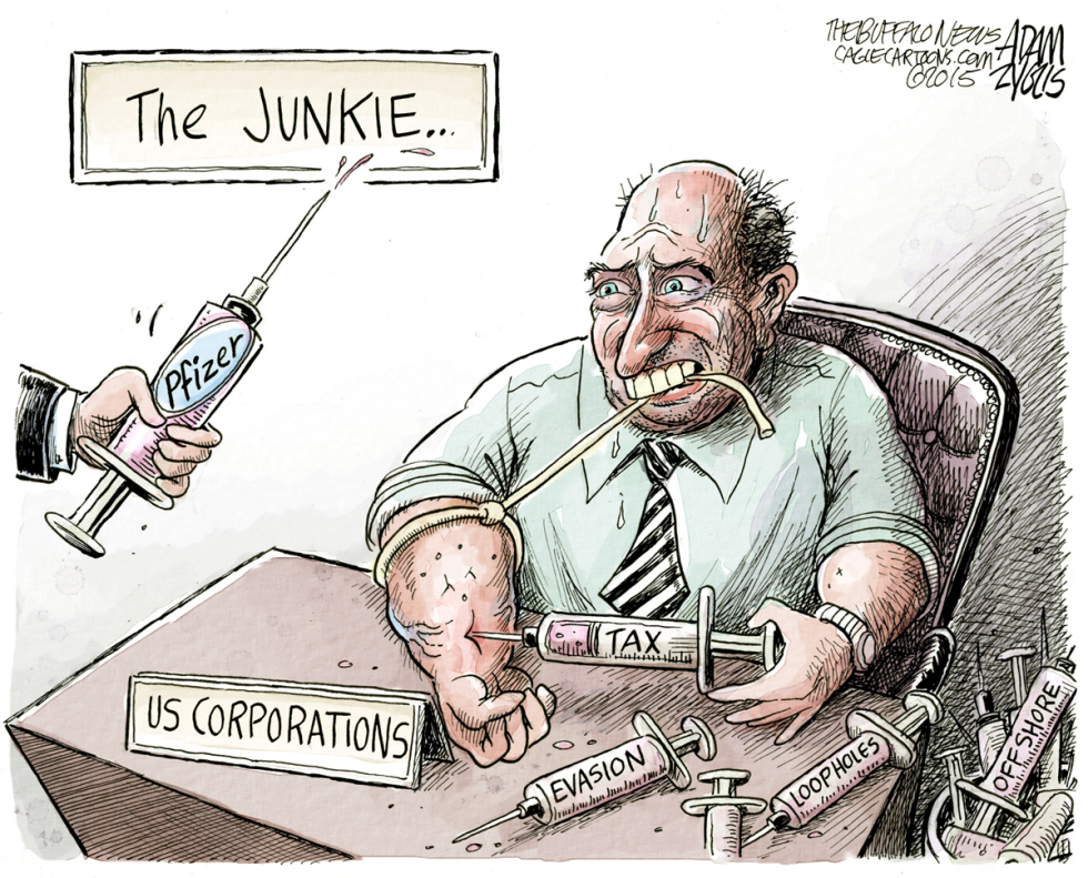  PFIZER TAX DODGE by Adam Zyglis