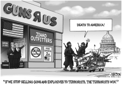 DON'T STOP SELLING GUNS TO TERRORISTS OR THE TERRORIST WIN by RJ Matson