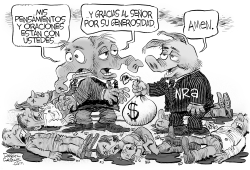 TIROTEO, NRA Y EL GOP by Daryl Cagle