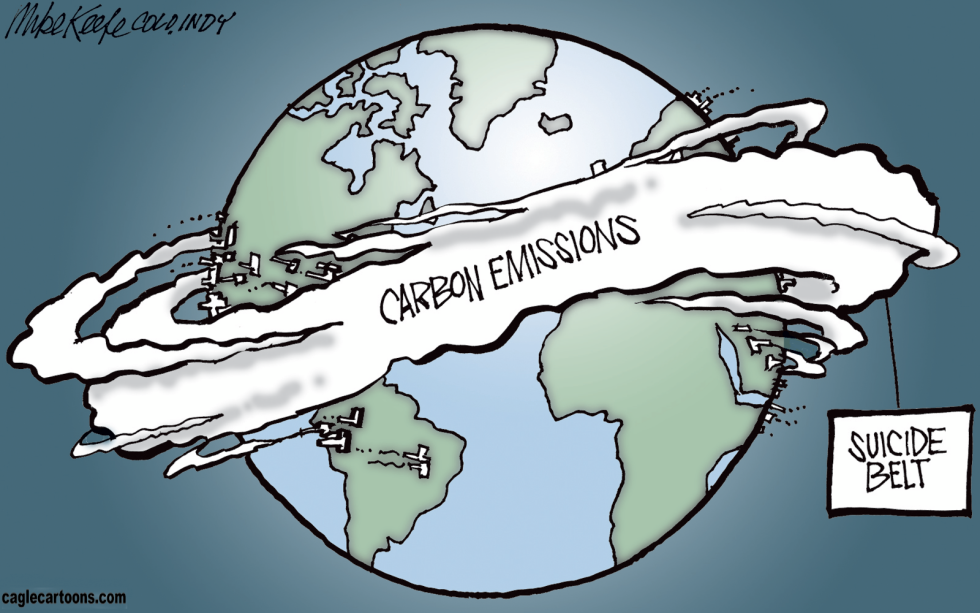  CARBON EMISSIONS by Mike Keefe