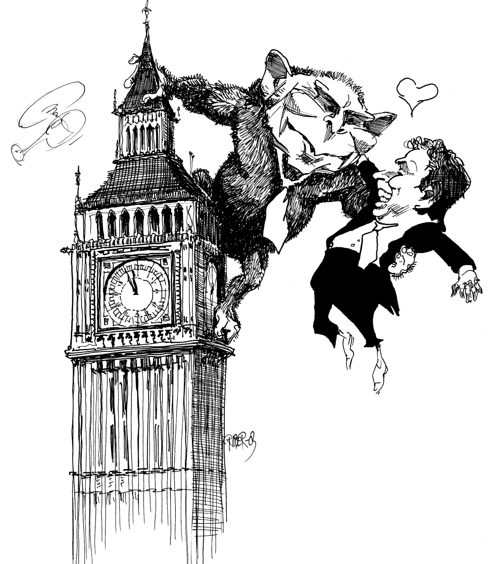  BUSH CLIMING BIG BEN CATCHING BLAIR by Riber Hansson