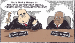 SCALIA SLOWER TRACK SCHOOLS by Bob Englehart