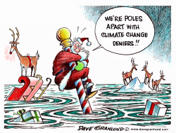 CLIMATE CHANGE AND SANTA by Dave Granlund