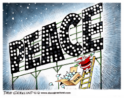 SANTA AND PEACE by Dave Granlund