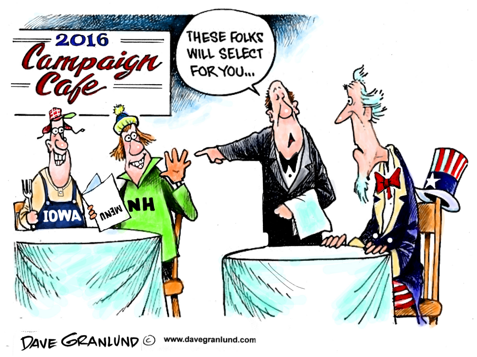  IOWA AND NH 2016 by Dave Granlund