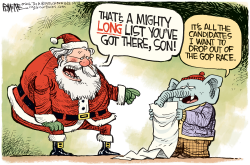 SANTA GOP CANDIDATES by Rick McKee