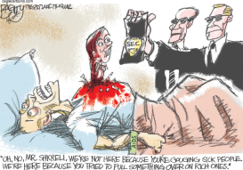 BLOODSUCKING SHKRELI by Pat Bagley