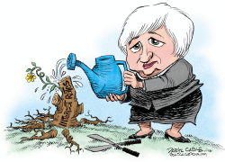 JANET YELLEN RAISES INTEREST RATES by Daryl Cagle