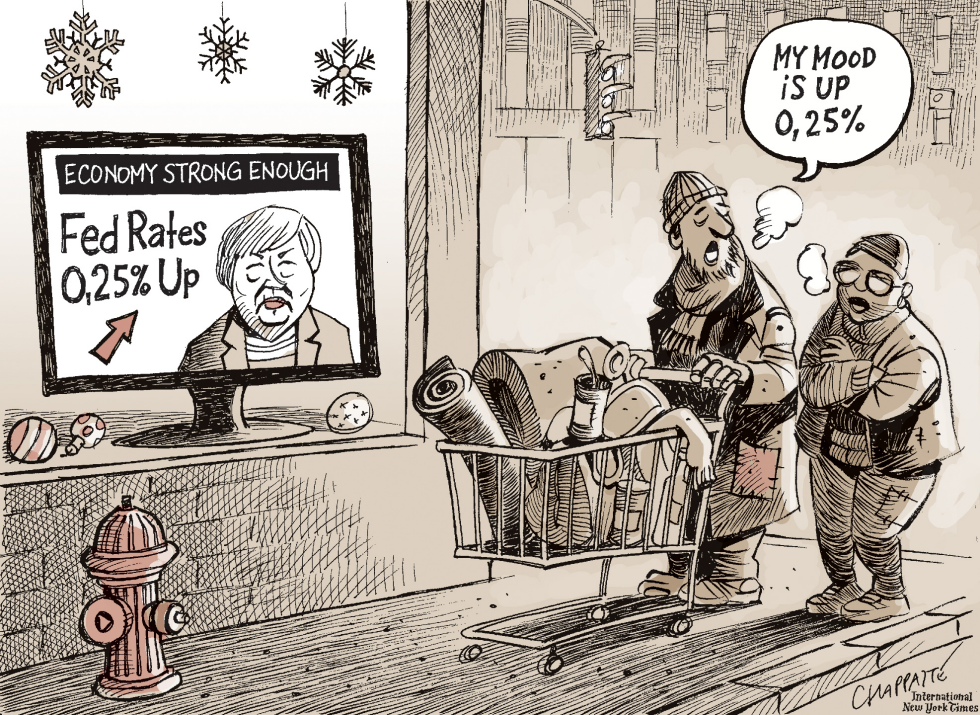  FED RAISES INTEREST RATES by Patrick Chappatte