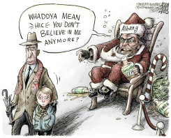 NY STATE BAD SANTA by Adam Zyglis