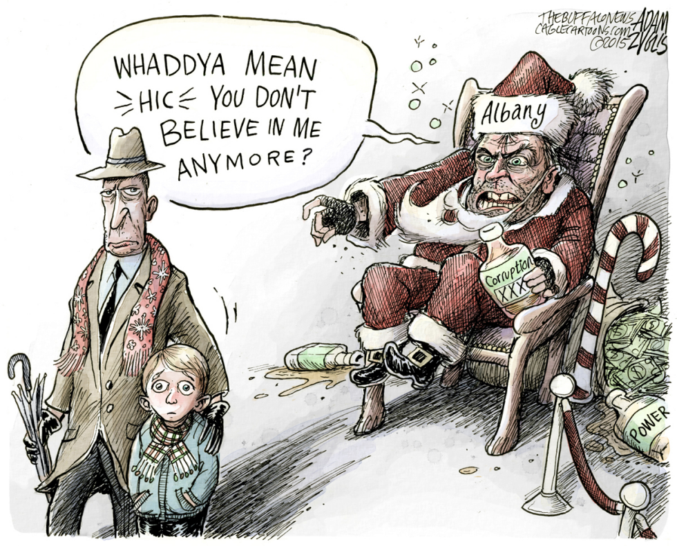  NY STATE BAD SANTA by Adam Zyglis