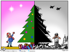 CHRISTMAS AND WAR by Osama Hajjaj