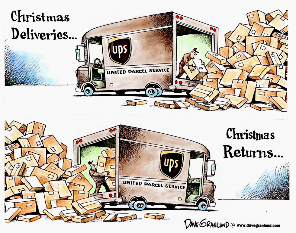  CHRISTMAS GIFT RETURNS by Dave Granlund