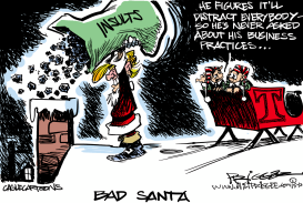 BAD SANTA by Milt Priggee