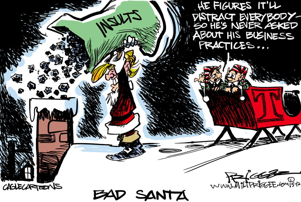  BAD SANTA by Milt Priggee