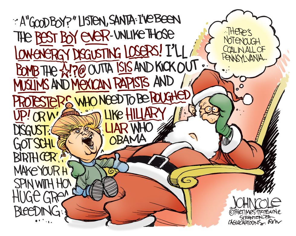  TRUMP AND SANTA by John Cole