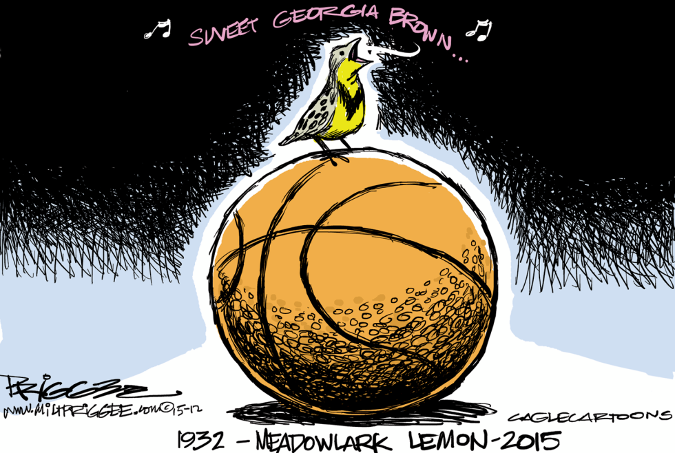  MEADOWLARK LEMON RIP by Milt Priggee