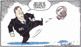 JUGADORES LASTIMADOS DE LA NFL  by Bob Englehart