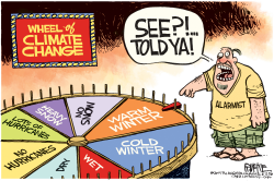 WHEEL OF CLIMATE CHANGE by Rick McKee