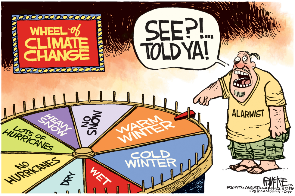  WHEEL OF CLIMATE CHANGE by Rick McKee