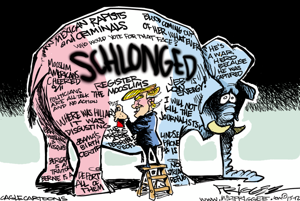  SCHLONGED by Milt Priggee