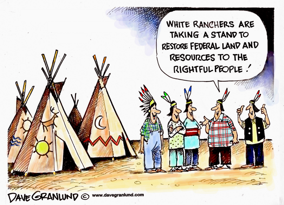  RANCHERS PROTEST FEDS by Dave Granlund