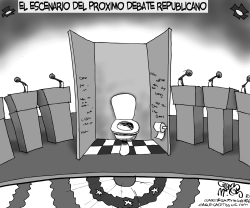 PODIO URINAL DE TRUMP by Pat Bagley