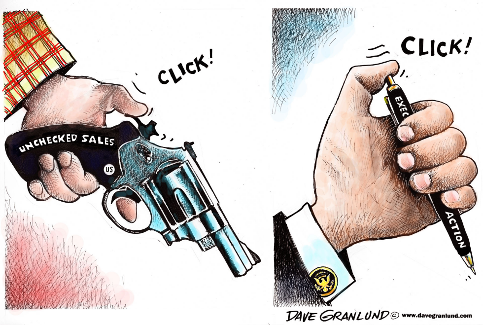  EXECUTIVE ACTION AND GUNS by Dave Granlund