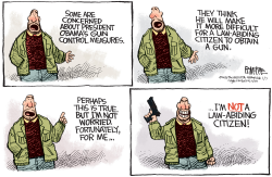 OBAMA GUN CONTROL by Rick McKee