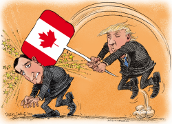 DONALD TRUMP ASESTA GOLPE DE NACIMIENTO A TED CRUZ by Daryl Cagle