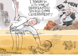 SNYDER POISONS FLINT by Pat Bagley