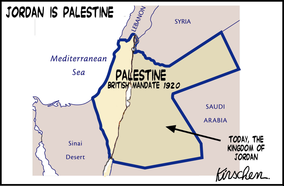  JORDAN IS PALESTINE by Yaakov Kirschen