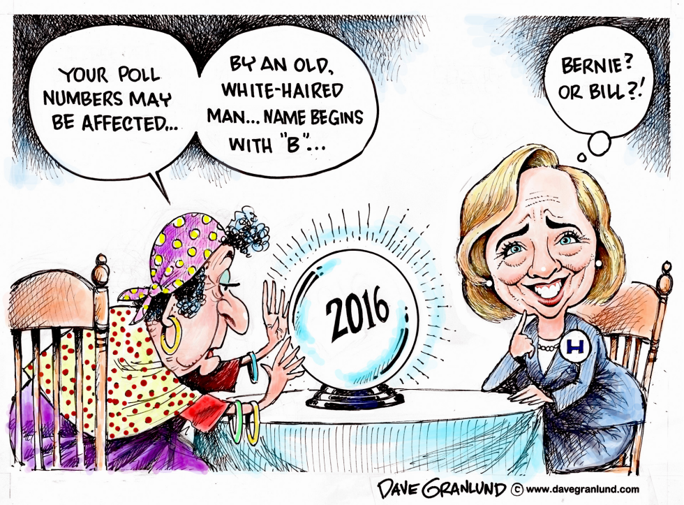  HILLARY POLL NUMBERS SLIP by Dave Granlund