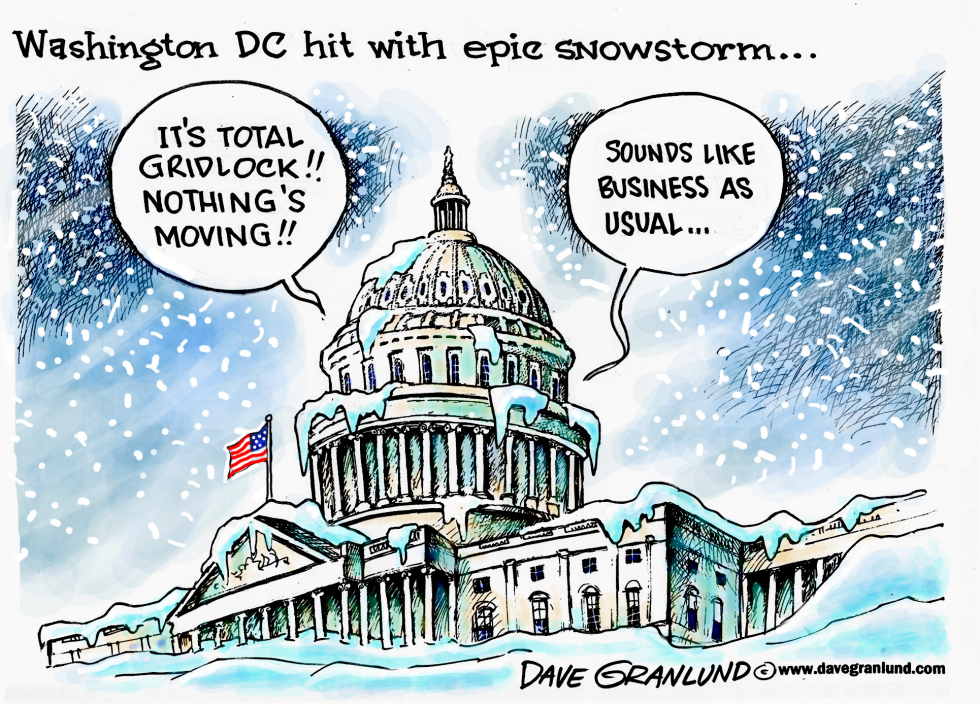  WASHINGTON DC SNOWSTORM by Dave Granlund