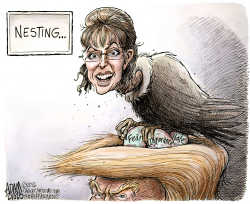 PALIN ENDORSES TRUMP by Adam Zyglis