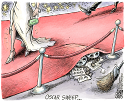 THE WHITE CARPET by Adam Zyglis