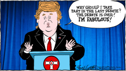 TRUMP NO DEBATE by Bob Englehart