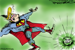 KRYPTONITE KELLY by Milt Priggee