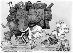 BERNIE SANDERS ADELANTE DE HILLARY by Daryl Cagle