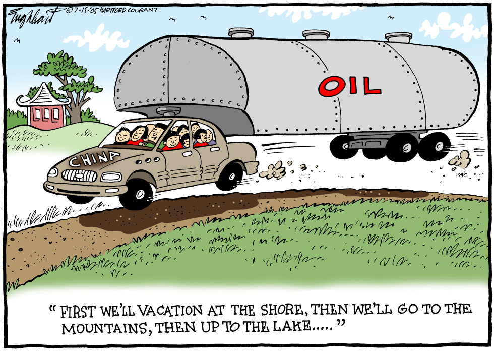  CHINA SUCKS UP OIL by Bob Englehart