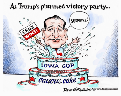 CRUZ WINS IOWA GOP CAUCUSES by Dave Granlund