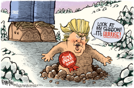 TRUMP GROUNDHOG by Rick McKee