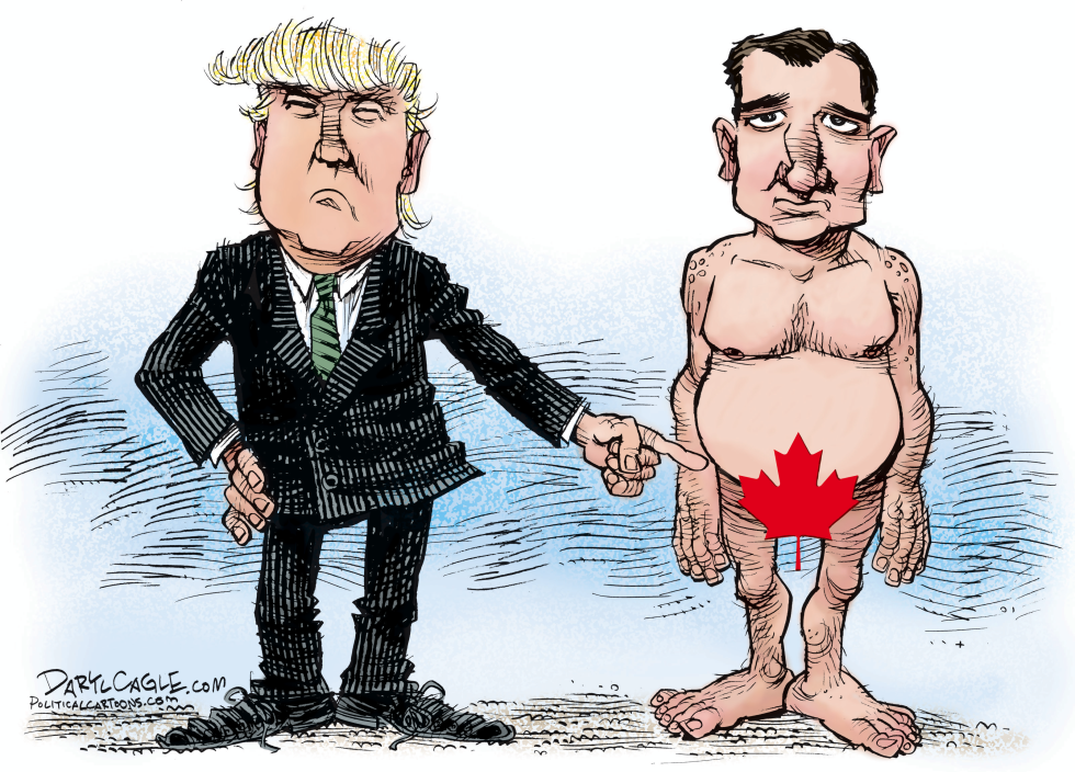  TRUMP AND CRUZ MAPLE LEAF by Daryl Cagle