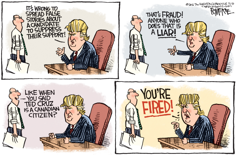  TRUMP FRAUD by Rick McKee