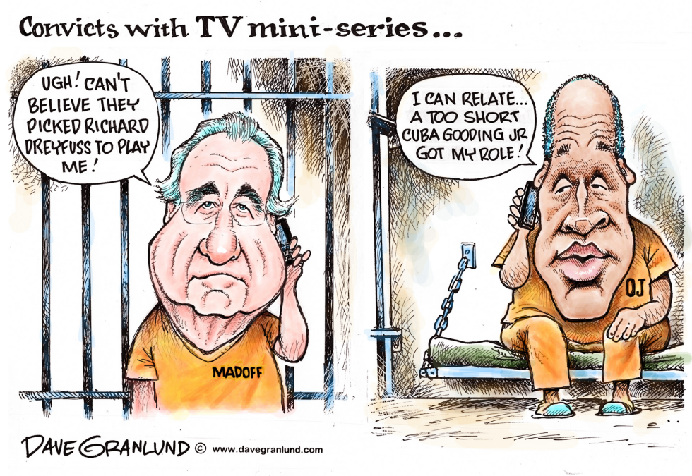  MADOFF AND OJ TV MINI-SERIES by Dave Granlund