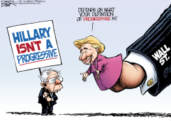 PROGRESSIVE HILLARY by Nate Beeler