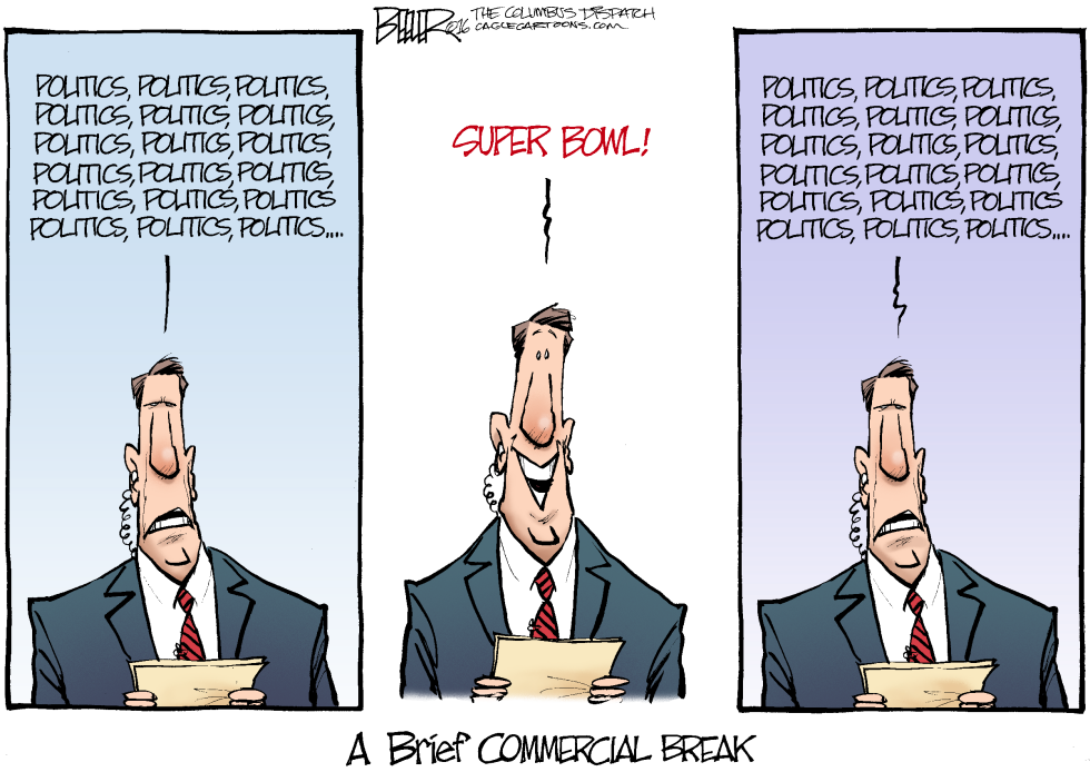  COMMERCIAL BREAK by Nate Beeler